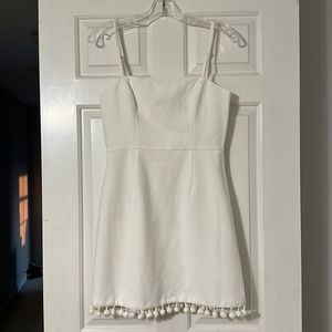 French Connection Whisper Pom Pom Mini Dress